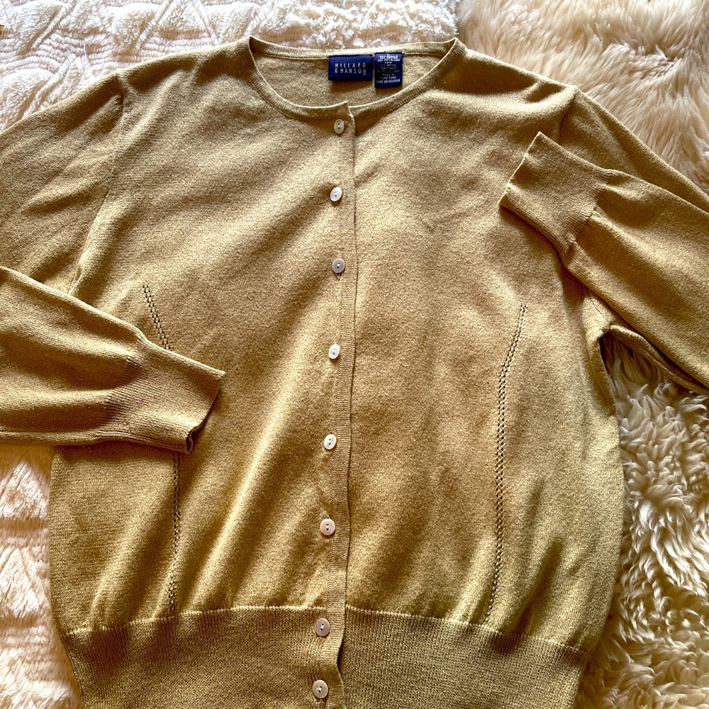 Gold Metallic Cardigan